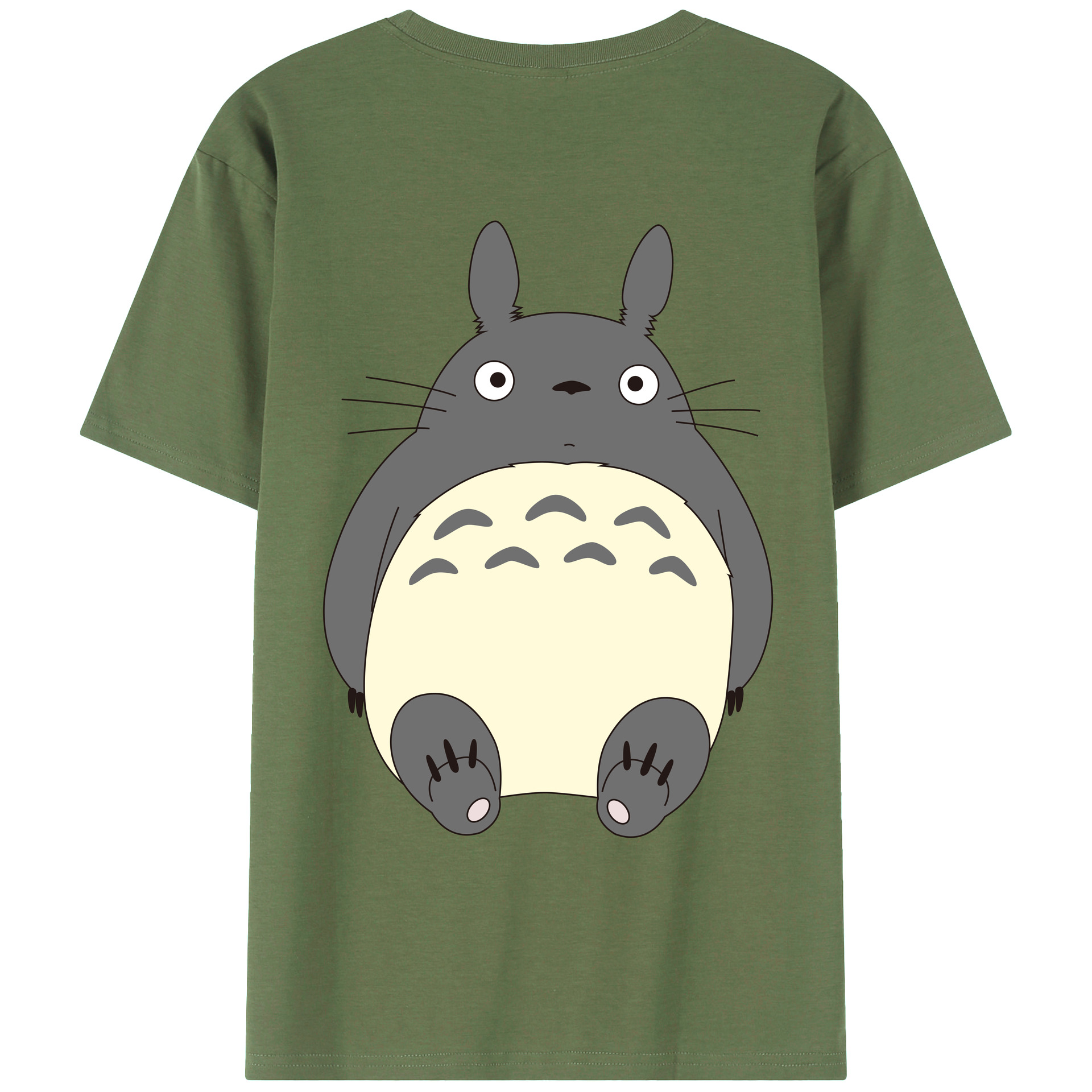 （画像用） となりのトトロ 草壁メイ 草壁サツキ My Neighbor Totoro Satsuki Kusakabe Mei Kusakabe 綿100％ メンズ半袖Tシャツ（バックプリント） 通気性